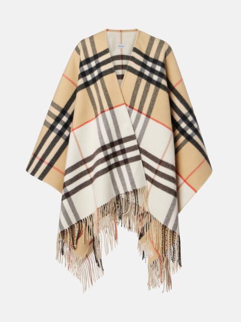 Burberry Check cashmere and wool shawl
