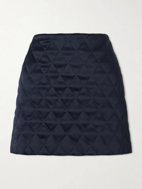 Novalis Coci Quilted Satin-crepe Mini Skirt