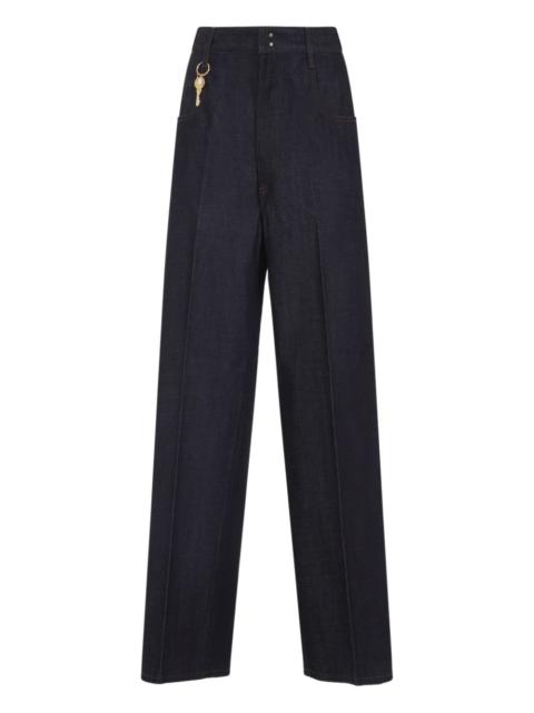 key-charm cotton jeans