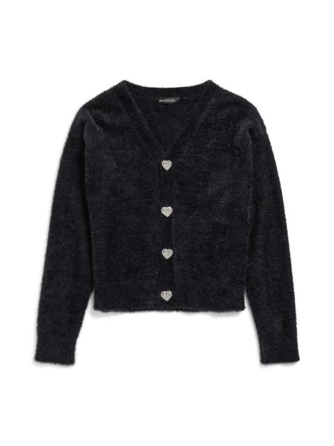 Women's Fluffy Cardigan in Black