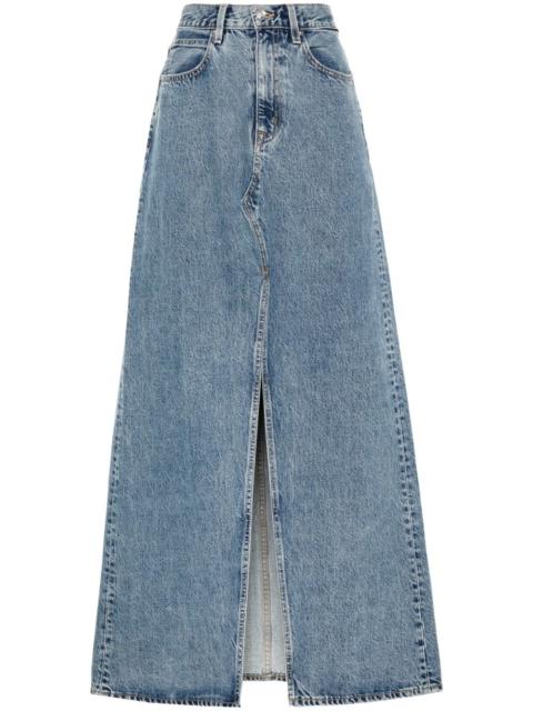 Dallas denim maxi skirt
