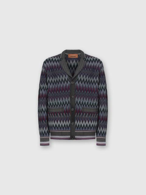 Zigzag Cardigan in Pure Wool