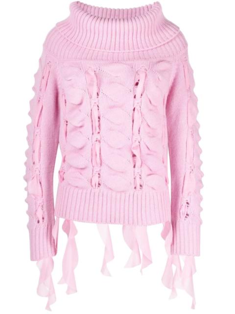 knitted roll-neck jumper