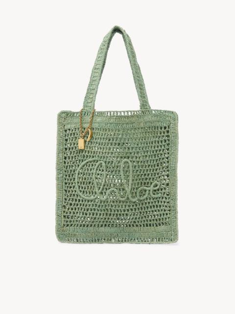 SUMMER BANANA TOTE BAG IN RAFFIA