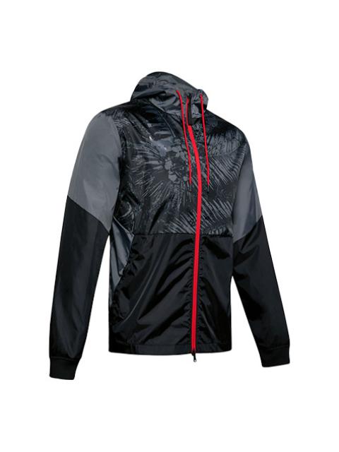 Under Armour Project Rock Legacy Windbreaker Jacket 'Grey Black Red' 1351527-001