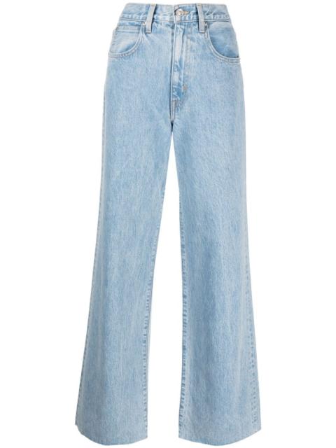 high-waited wide-leg jeans