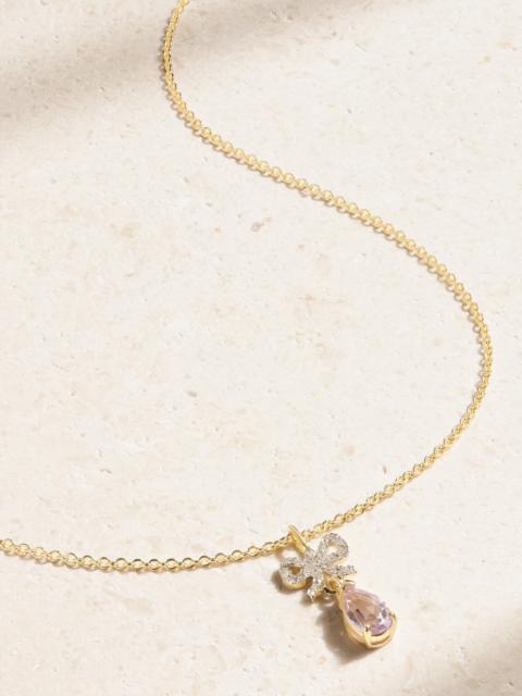 Pretty In Pink 10-karat Gold, Amethyst And Diamond Necklace