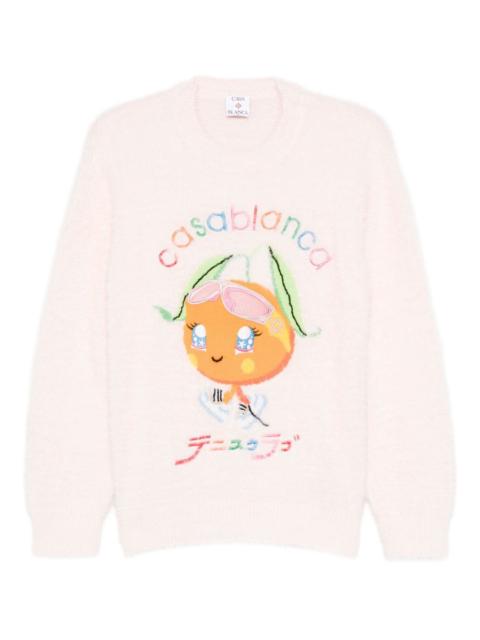 logo-embroidered sweatshirt