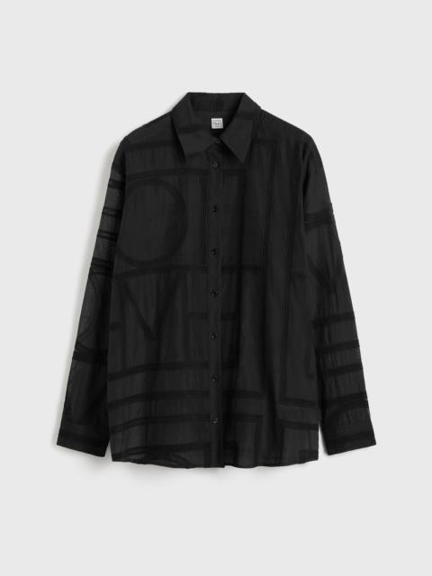 Classic crochet shirt black