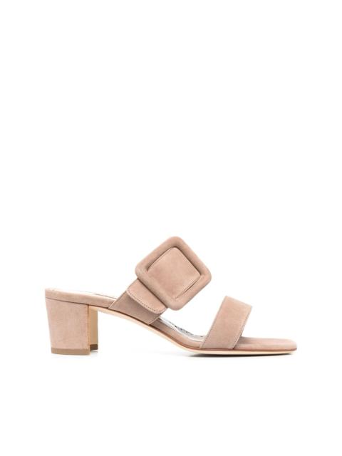 large-buckle sandals
