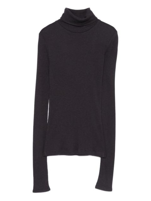 roll-neck knitted top