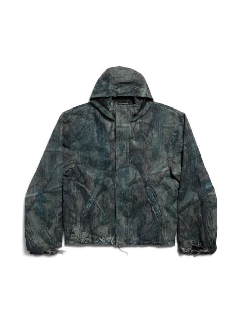 Men's Hooded Workwear Jacket in Brown