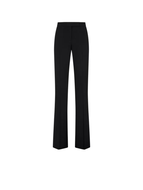 BI-COLOR SHARP GRAIN DE POUDRE TAILORED TUXEDO STRAIGHT PANTS