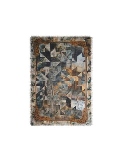 Aloeuw printed fringed shawl scarf