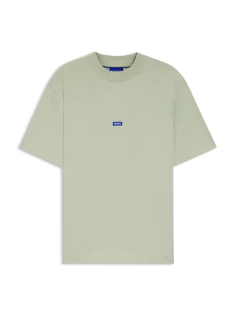 COTTON-JERSEY T-SHIRT WITH BLUE LOGO PATCH