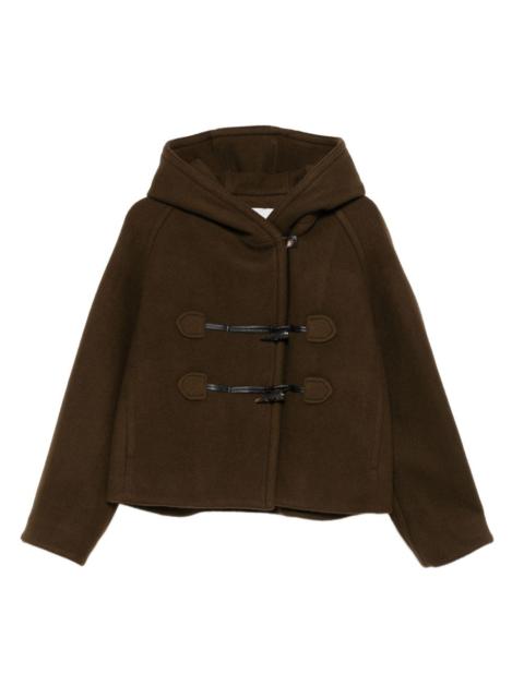 wool blend single-breasted coat