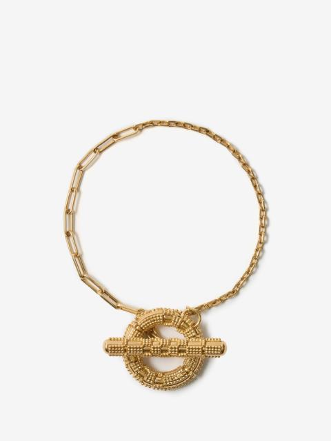 Check Granulation T-Bar Bracelet​