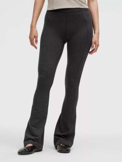 Soft Sueded Split-Hem High-Rise Mini-Flare Pant *Regular