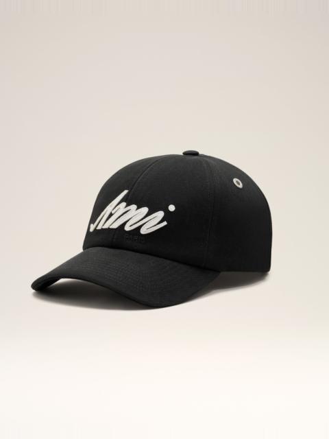 BLACK COTTON AMI FELT PATCH CAP