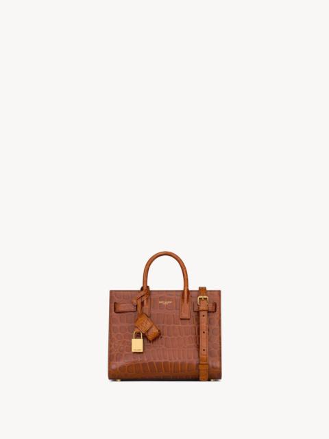 SAC DE JOUR IN CROCODILE-EMBOSSED LEATHER – NANO