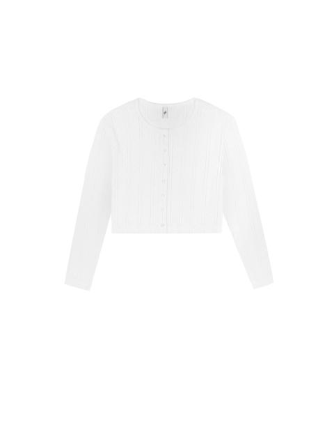 The Crop Cardi White