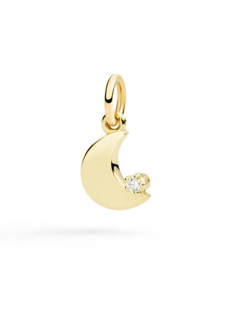 WHITE GOLD & WHITE DIAMOND MOON CHARM