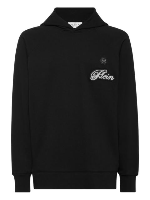 logo-patch raglan-sleeve hoodie