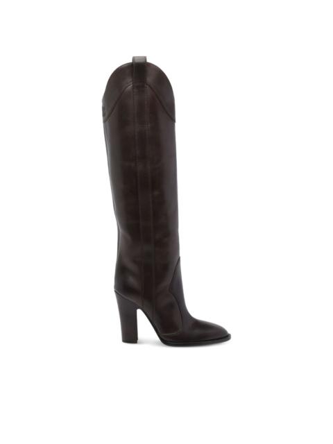 100mm Lavinia pointed over-the-knee boots