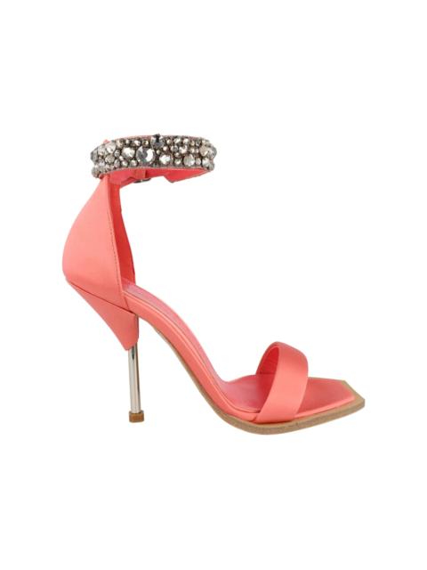 Alexander McQueen Crystal-Cuff Stiletto Heels Coral Crystal Silver (Women's)