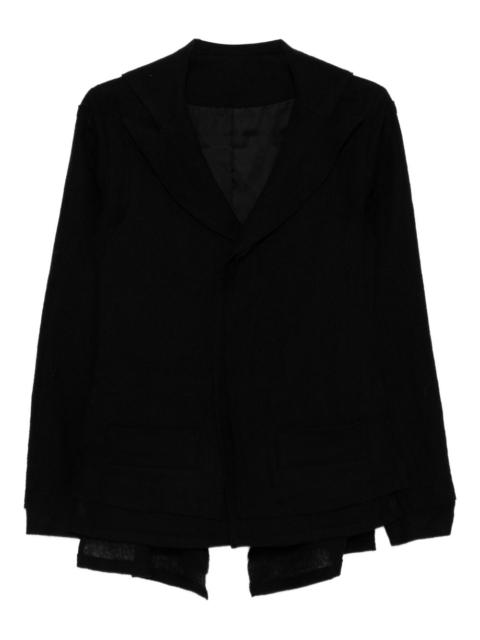 wool gauze layered blazer