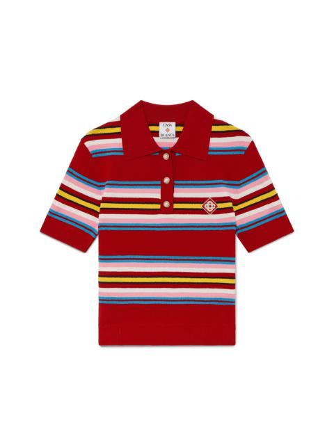 Stripe Polo Shirt | Casablanca Paris