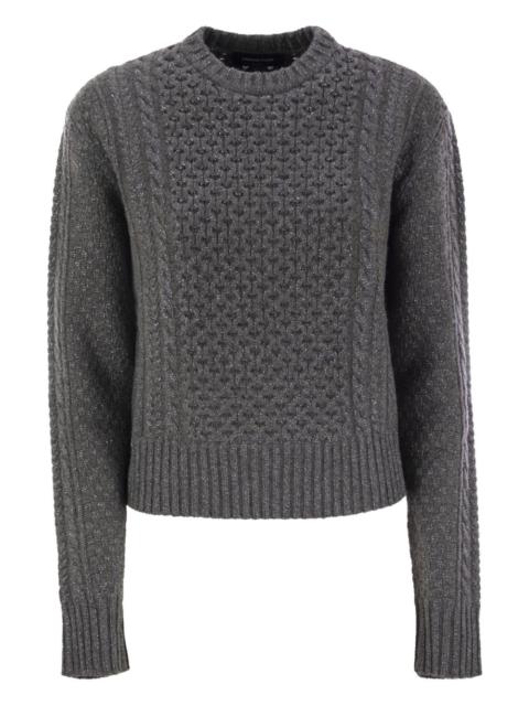 crew-neck fisherman sweater