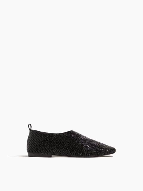 Pia Beaded Flat in Black