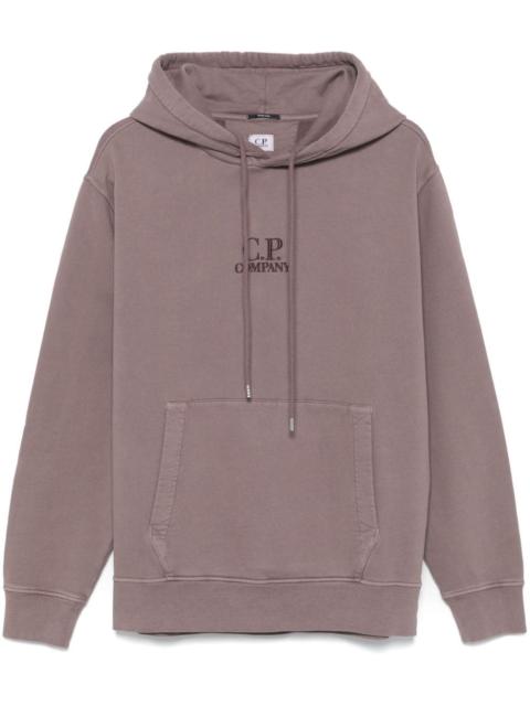 logo-embroidered hoodie