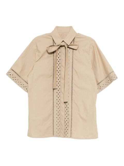 embroidered cotton shirt