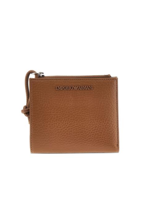 zipped leather wallet