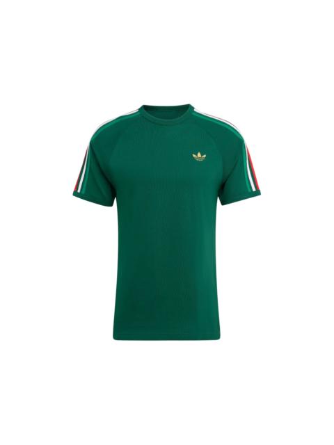 adidas 3-Stripes Tee Team Dark Green Bold Green White