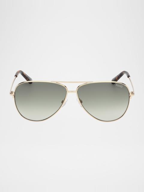 Metal Aviator Sunglasses