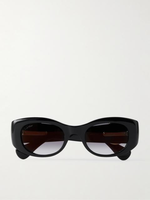 Panthère Classic Oval-frame Acetate Sunglasses
