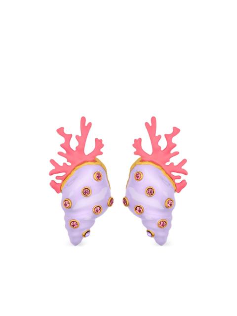 coral shell earrings