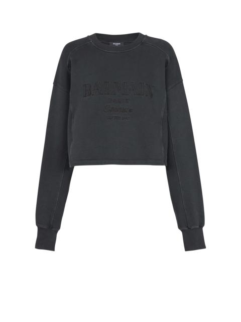 Balmain Couture embroidered sweatshirt