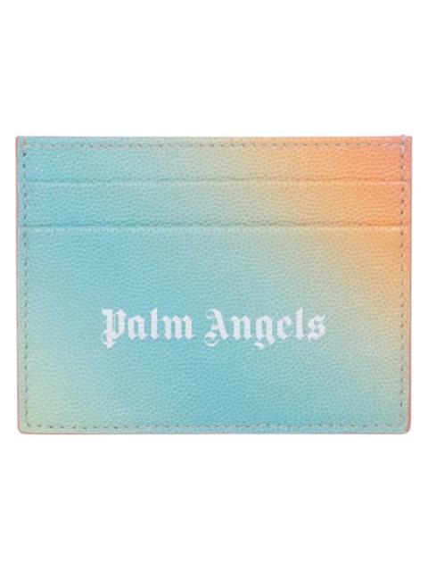 Palm Angels Rainbow Caviar Card Holder Blue