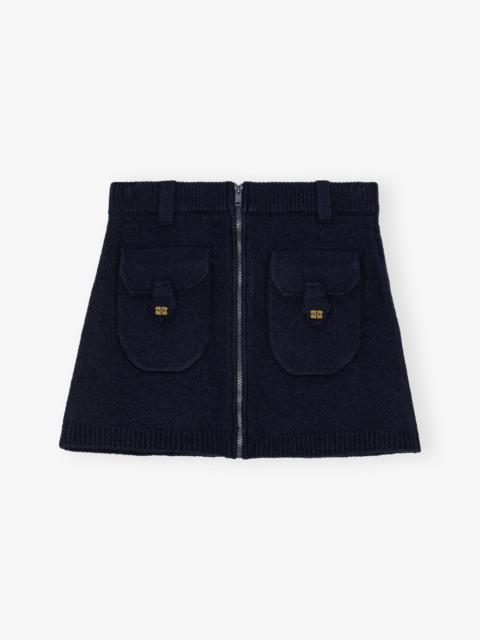 DARK BLUE MINI SKIRT