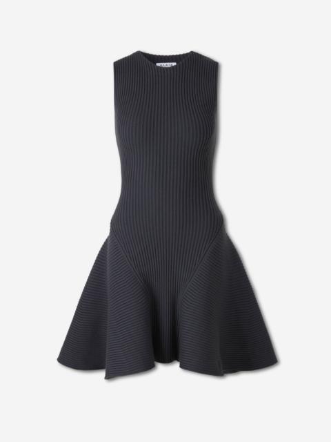 RIBBED SKATER DRESS