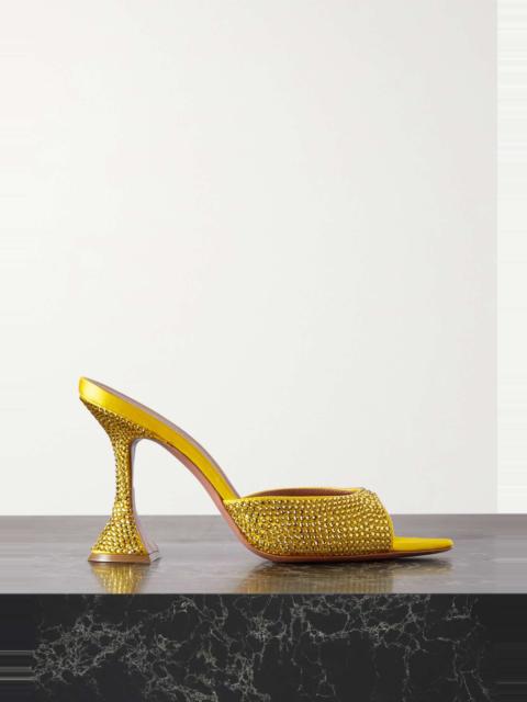 Caroline crystal-embellished satin mules