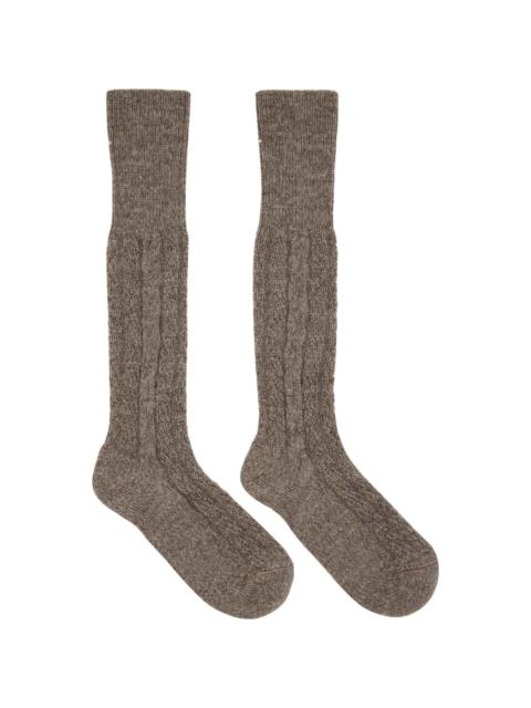 Brown Bootleg Socks