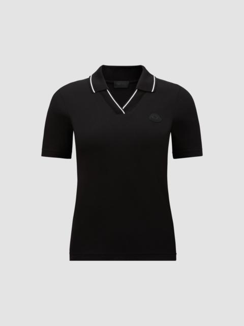 Logo Patch Cotton Piquet Polo Shirt