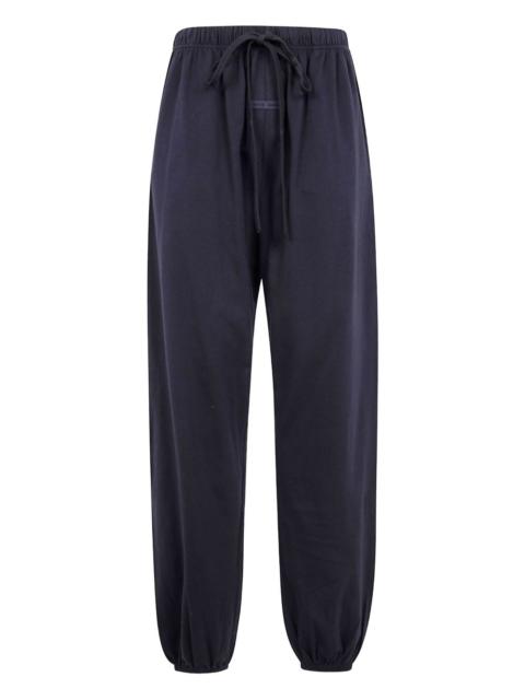 drawstring elastic-ankle pants