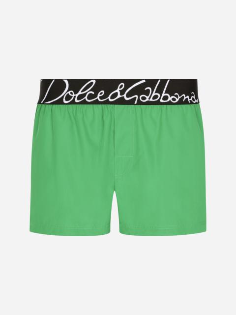 Short swim trunks with Dolce&Gabbana logo