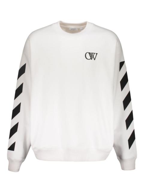 logo diagonal-stripes sweatshirt